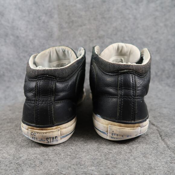Converse Shoes Mens 8.5 Casual Sneaker Leather Mid Lace Up High Street All Star - Picture 5 of 13